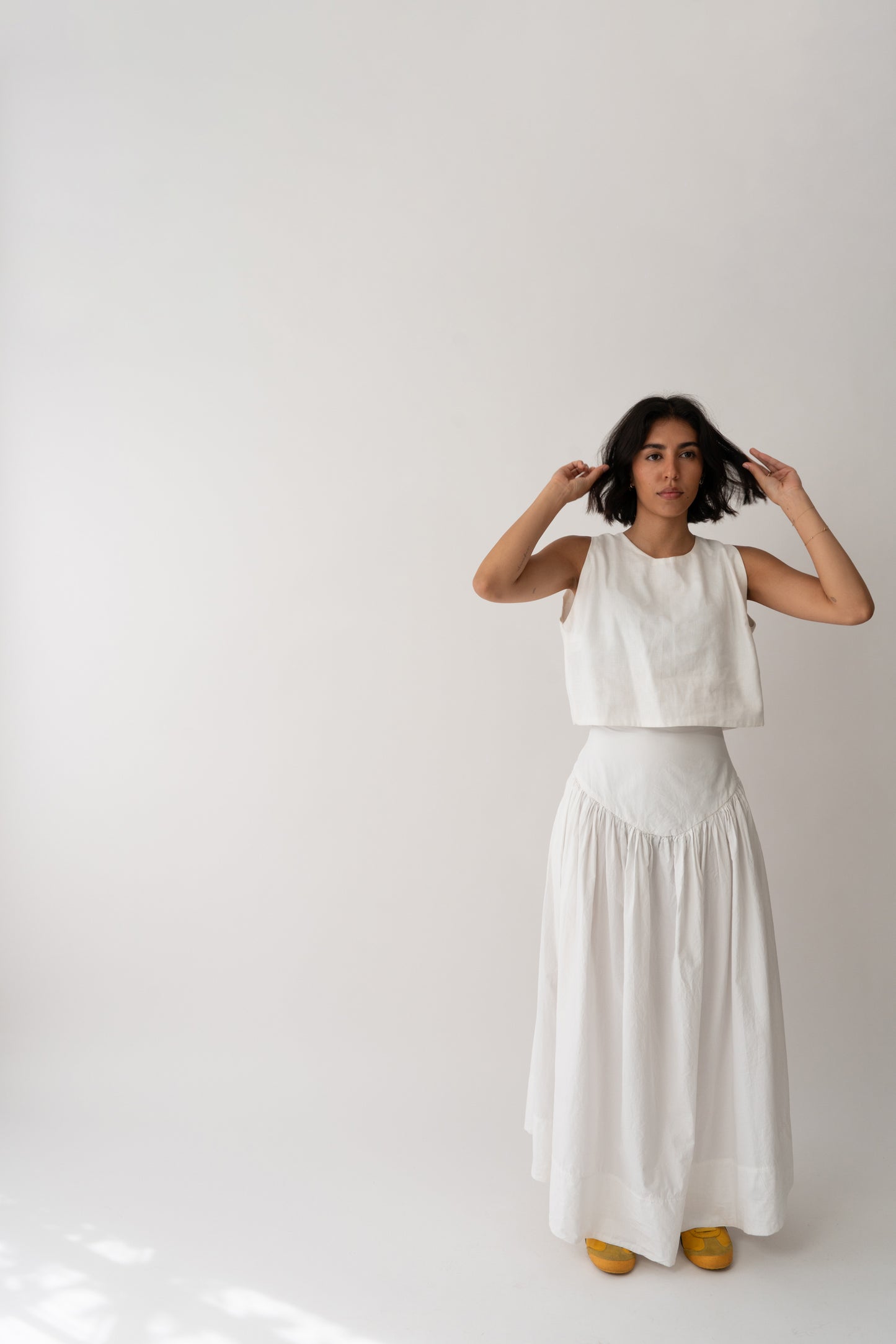 Ruth Linen Top White