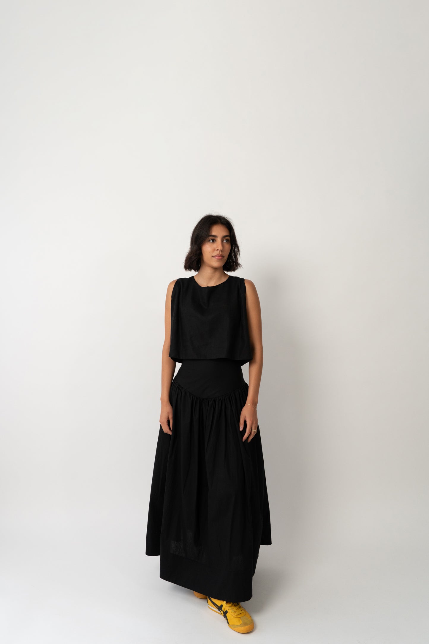Ruth Linen Top Black