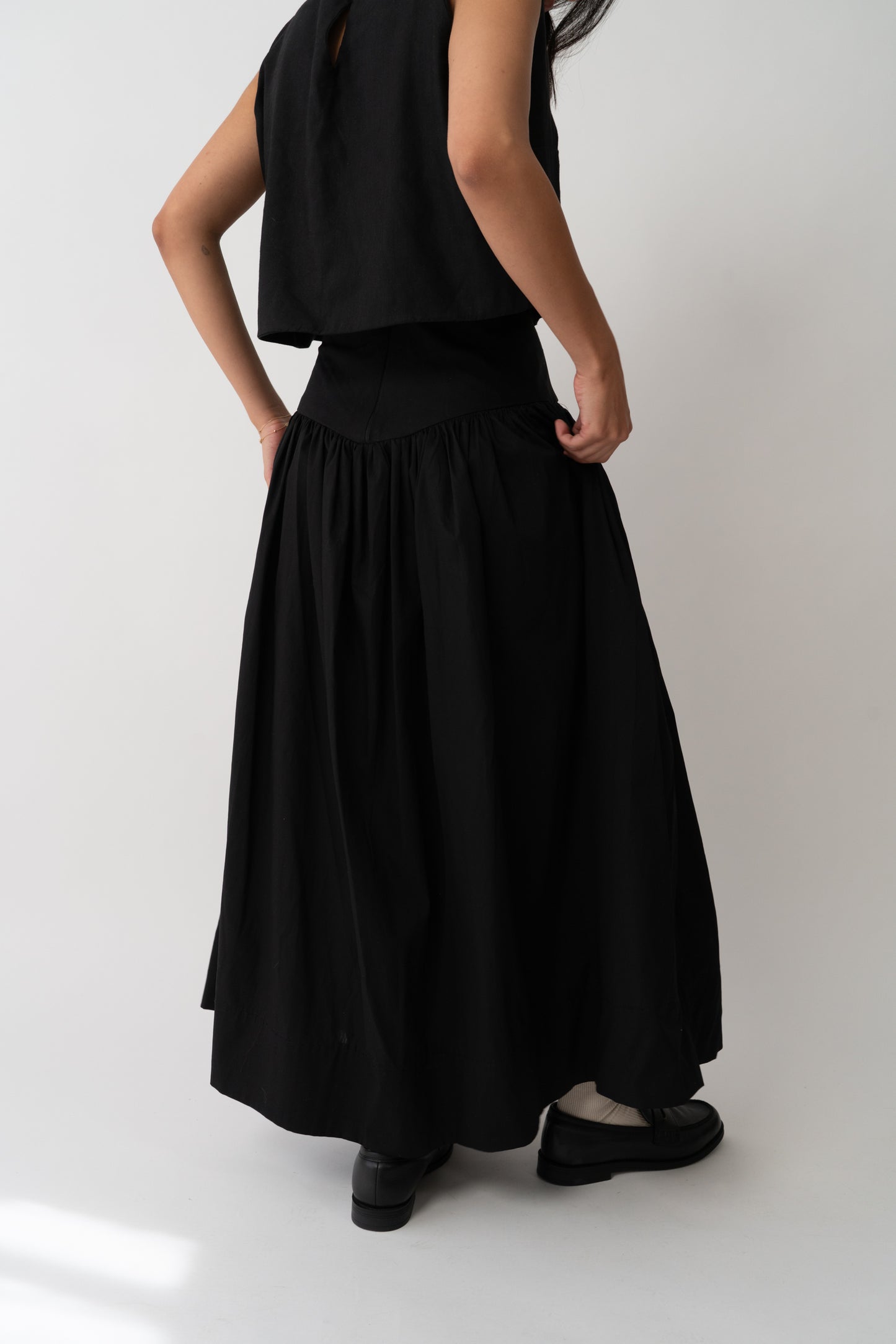 Ruth Linen Top Black