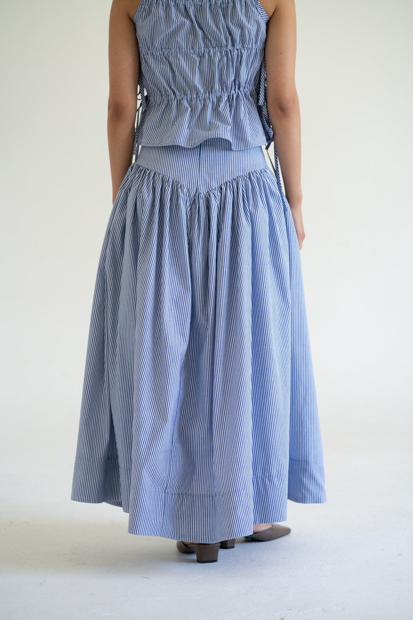 Sarah Skirt Blue Stripe