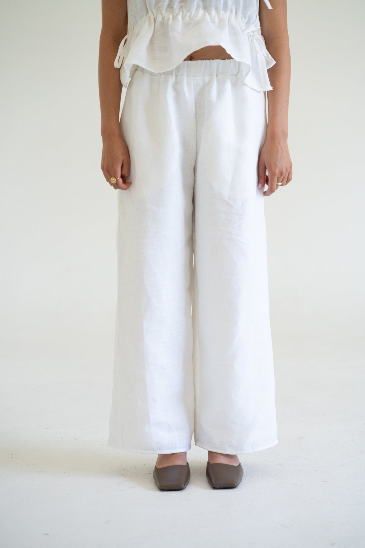 Eden Linen Pants White