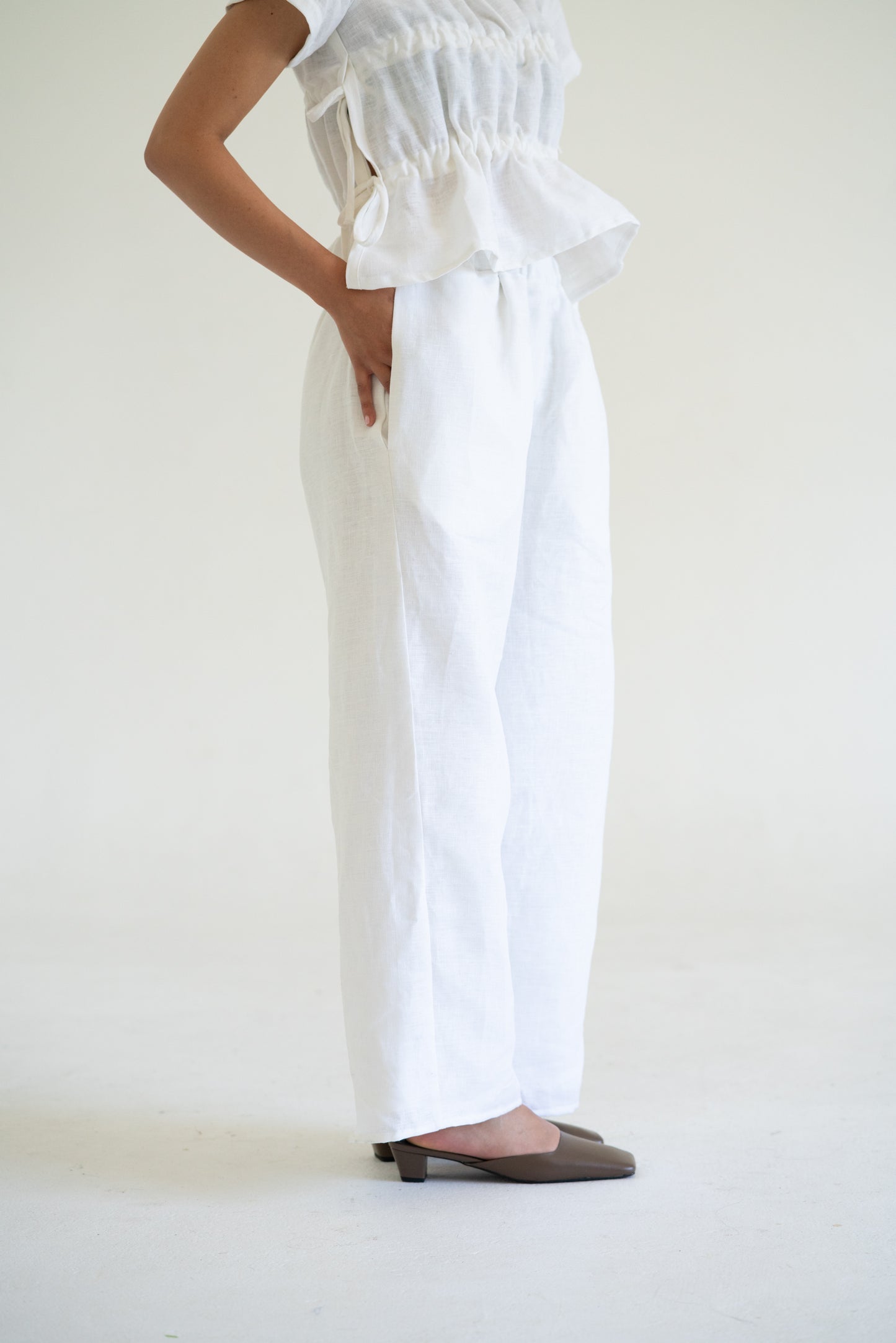 Eden Linen Pants White