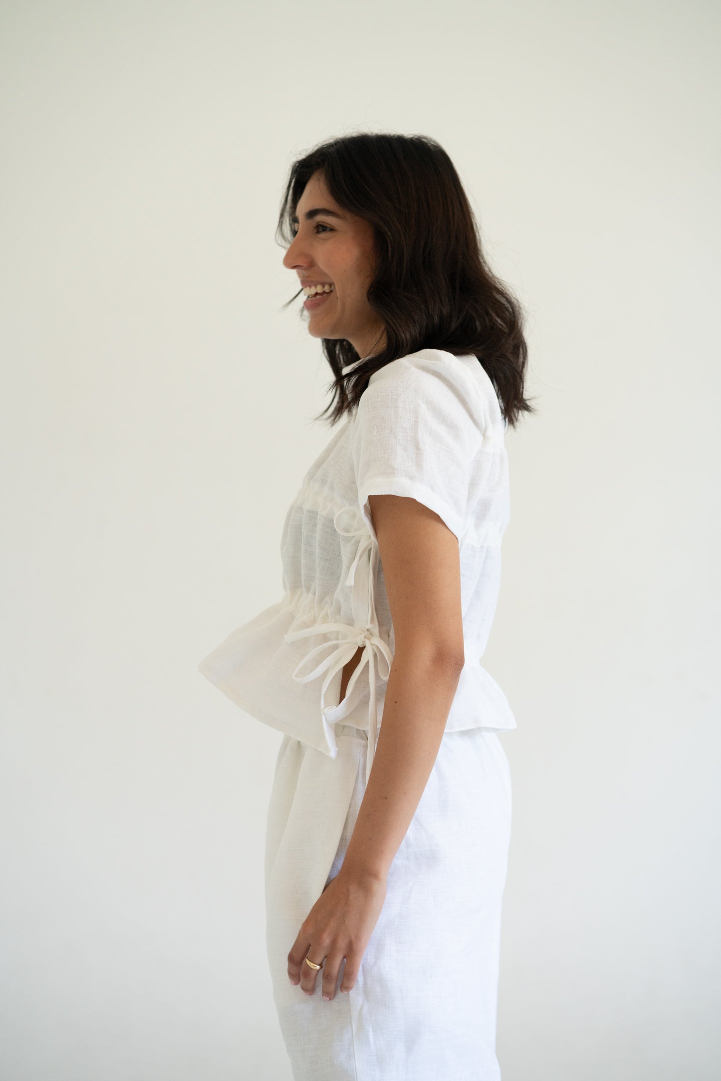 Eden Linen Pants White