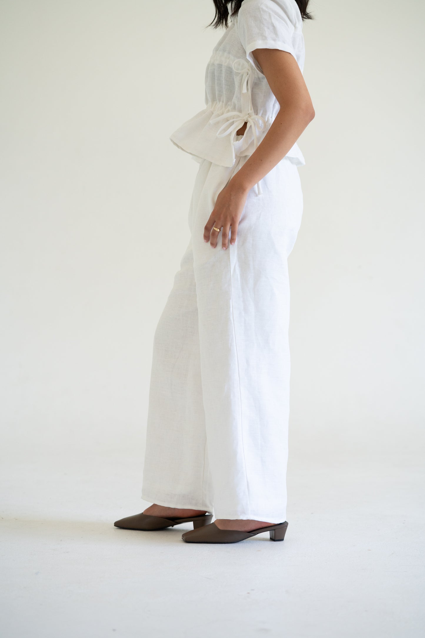 Eden Linen Pants White