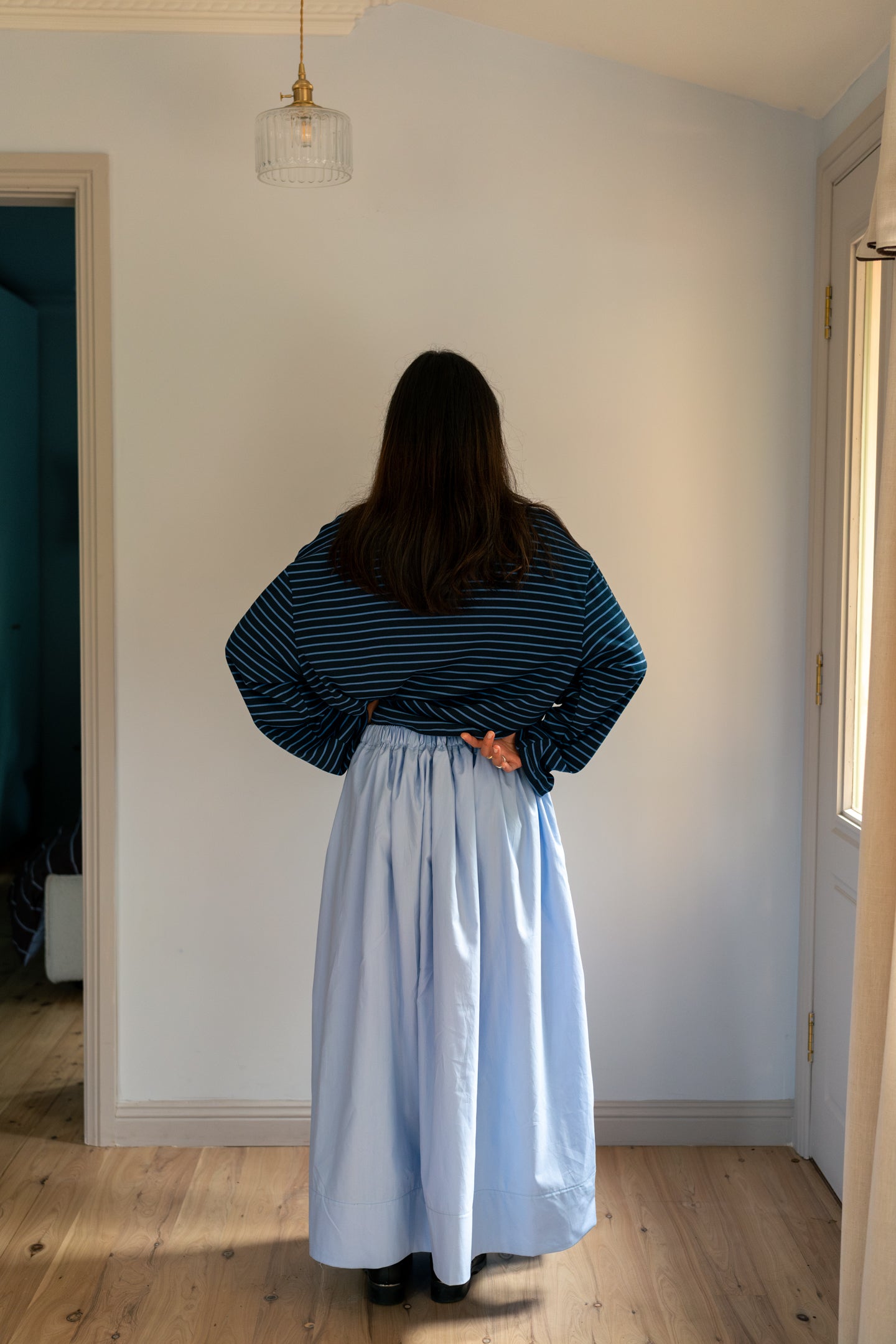 Abigail Gathered Skirt Blue