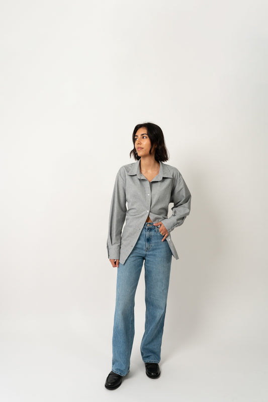 Caleb Button Up Shirt Grey