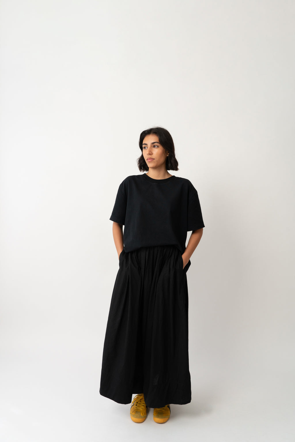 Abigail Gathered Skirt Black