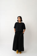 Abigail Gathered Skirt Black