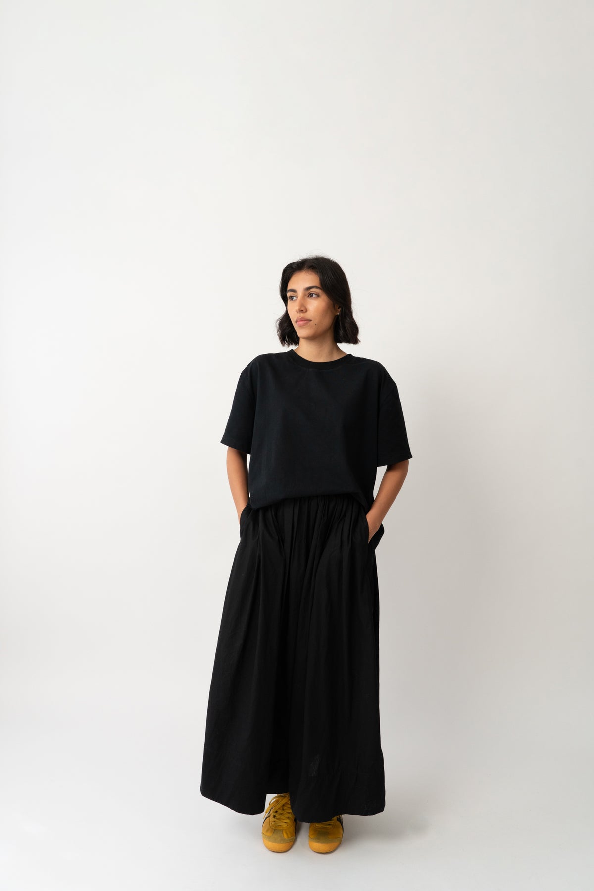 Abigail Gathered Skirt Black