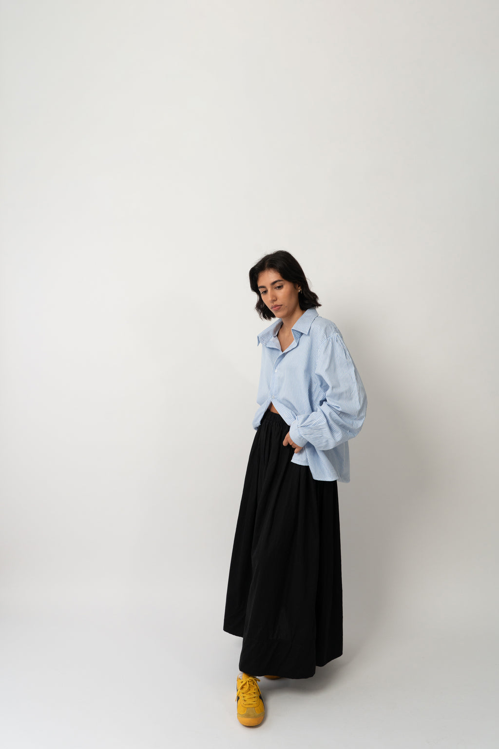 Abigail Gathered Skirt Black
