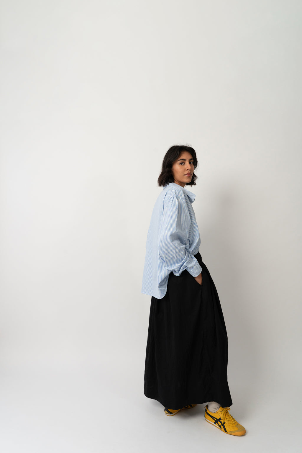 Abigail Gathered Skirt Black