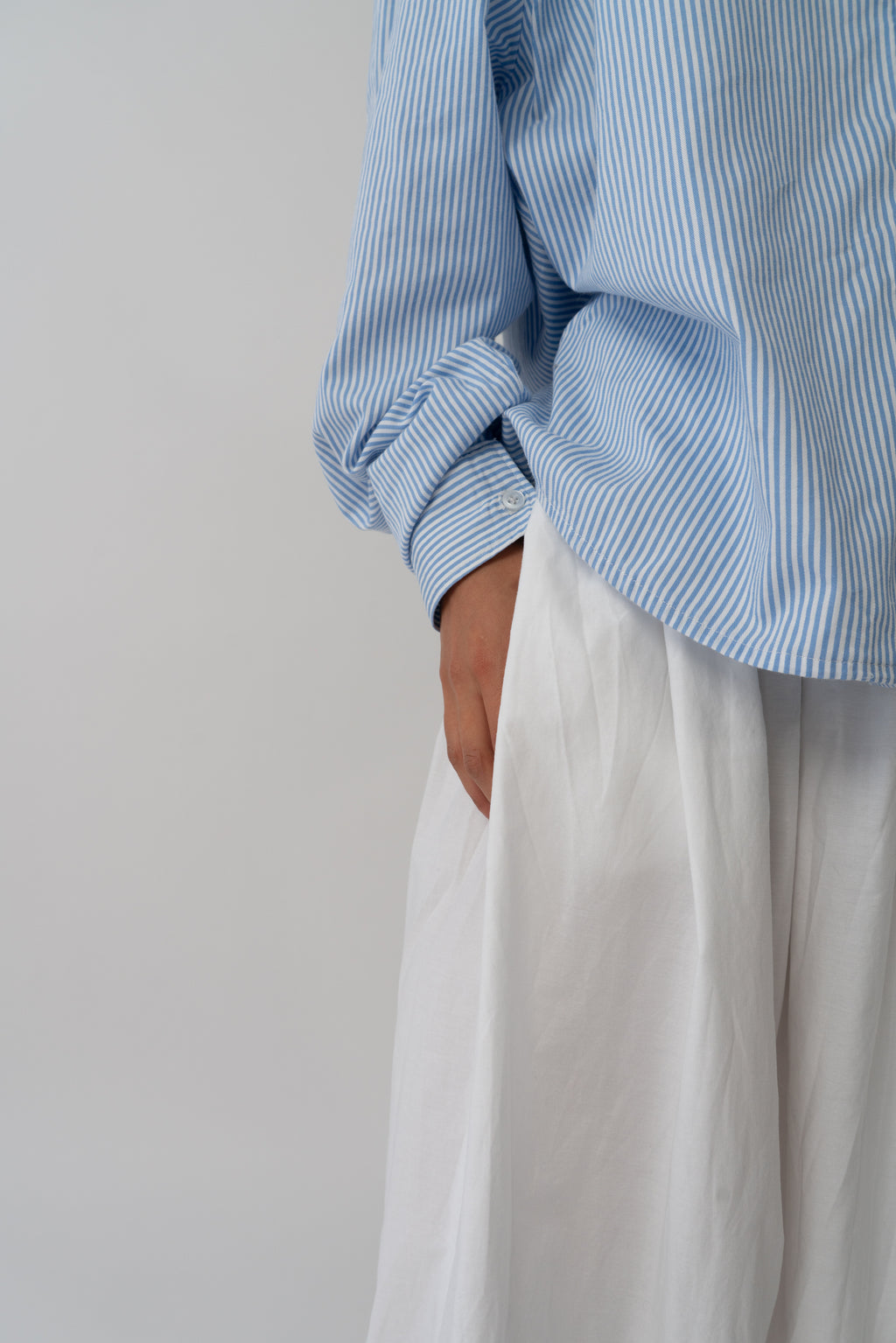 Abigail Gathered Skirt White