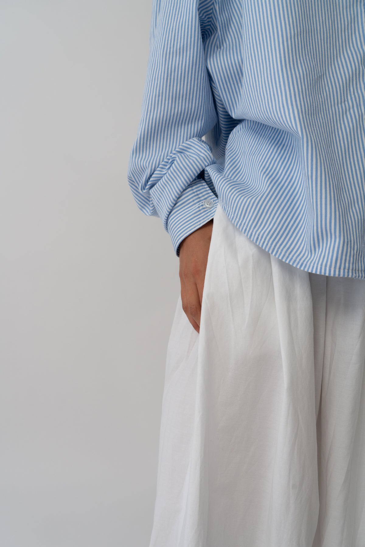 Abigail Gathered Skirt White