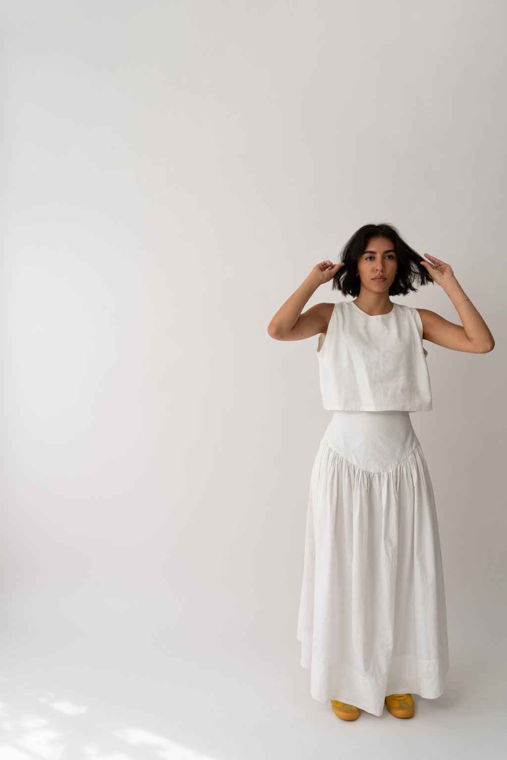 Ruth Linen Top White