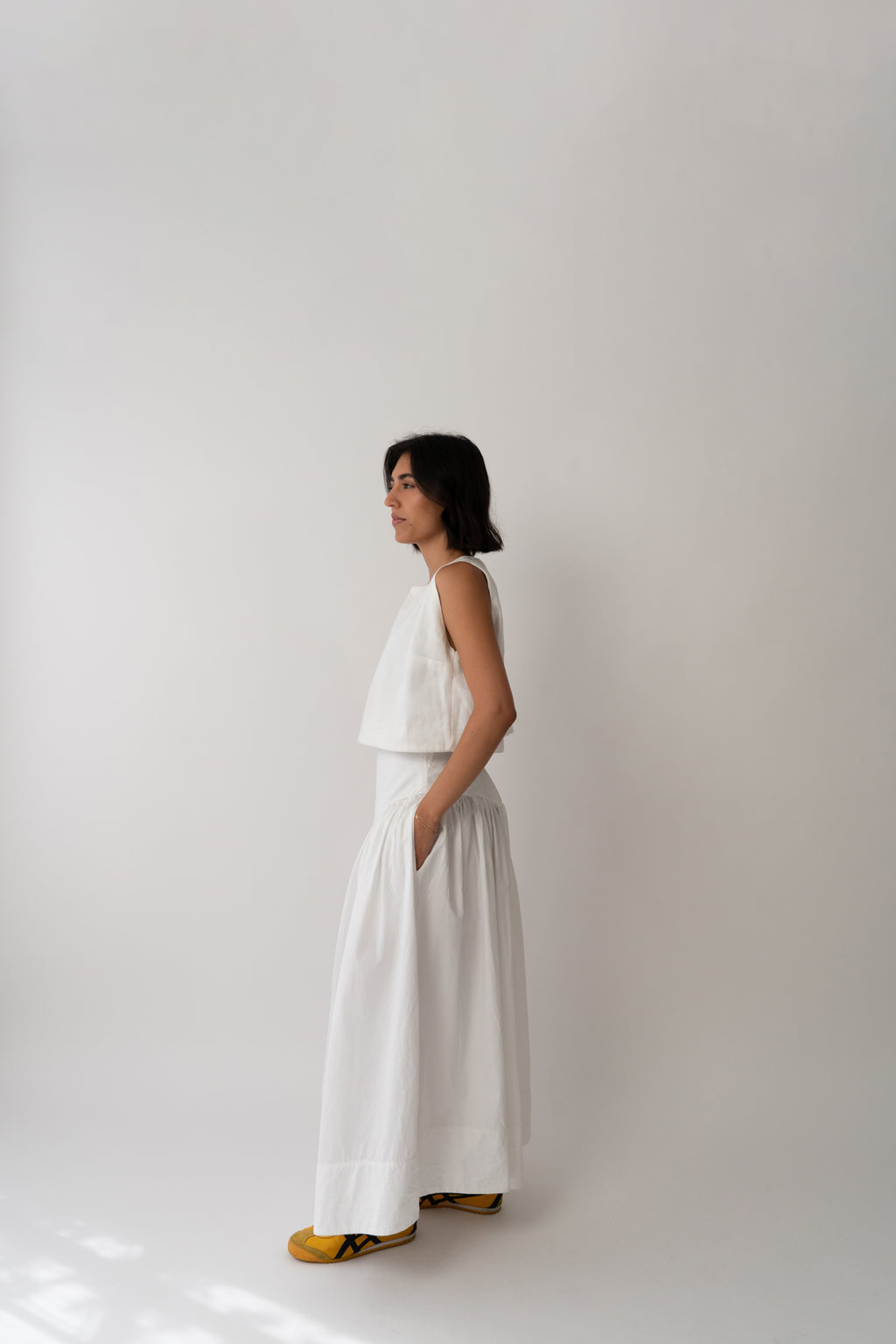 Ruth Linen Top White