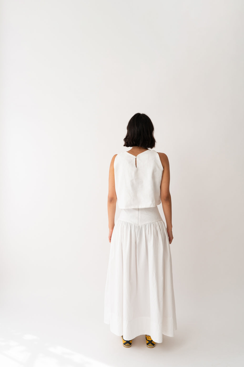 Ruth Linen Top White