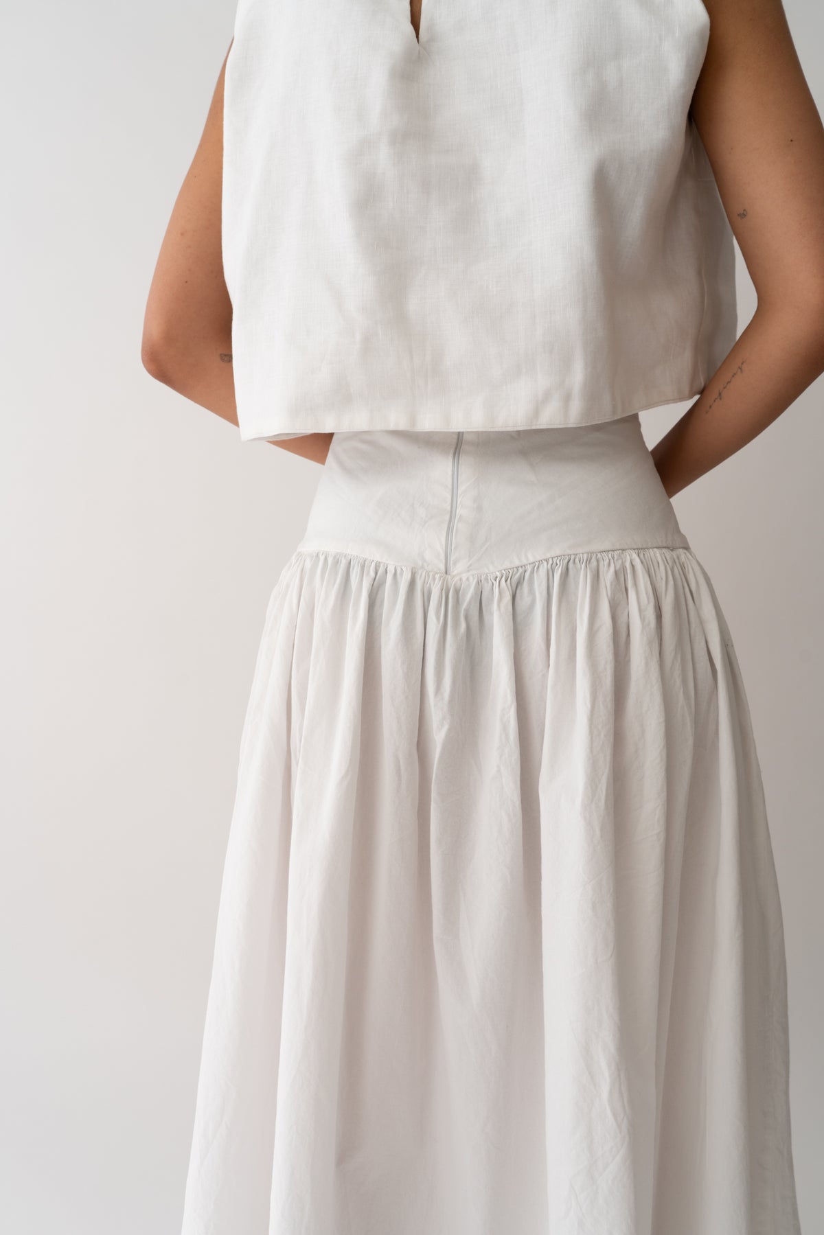 Ruth Linen Top White