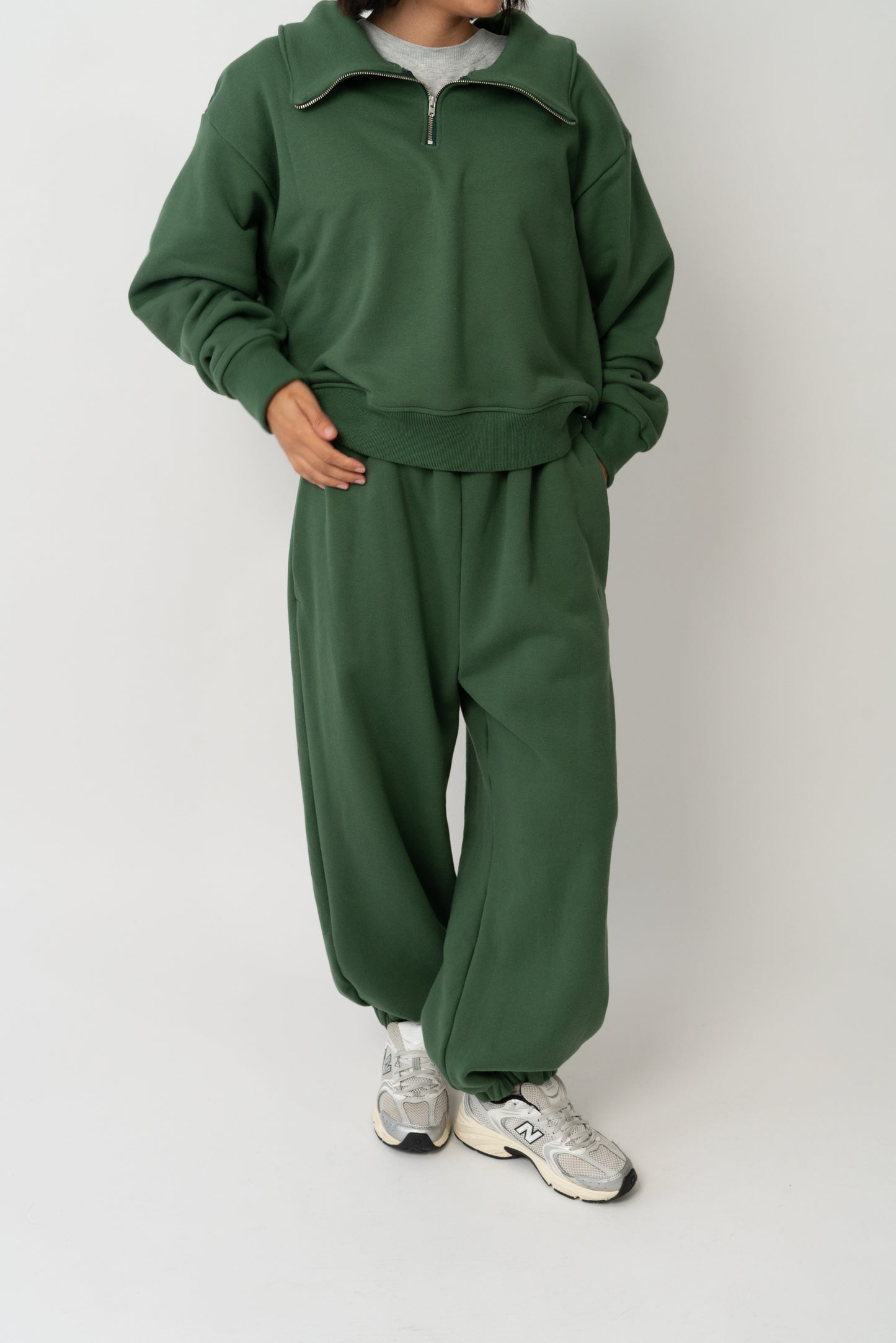 Levi Quarter Zip Hunter Green