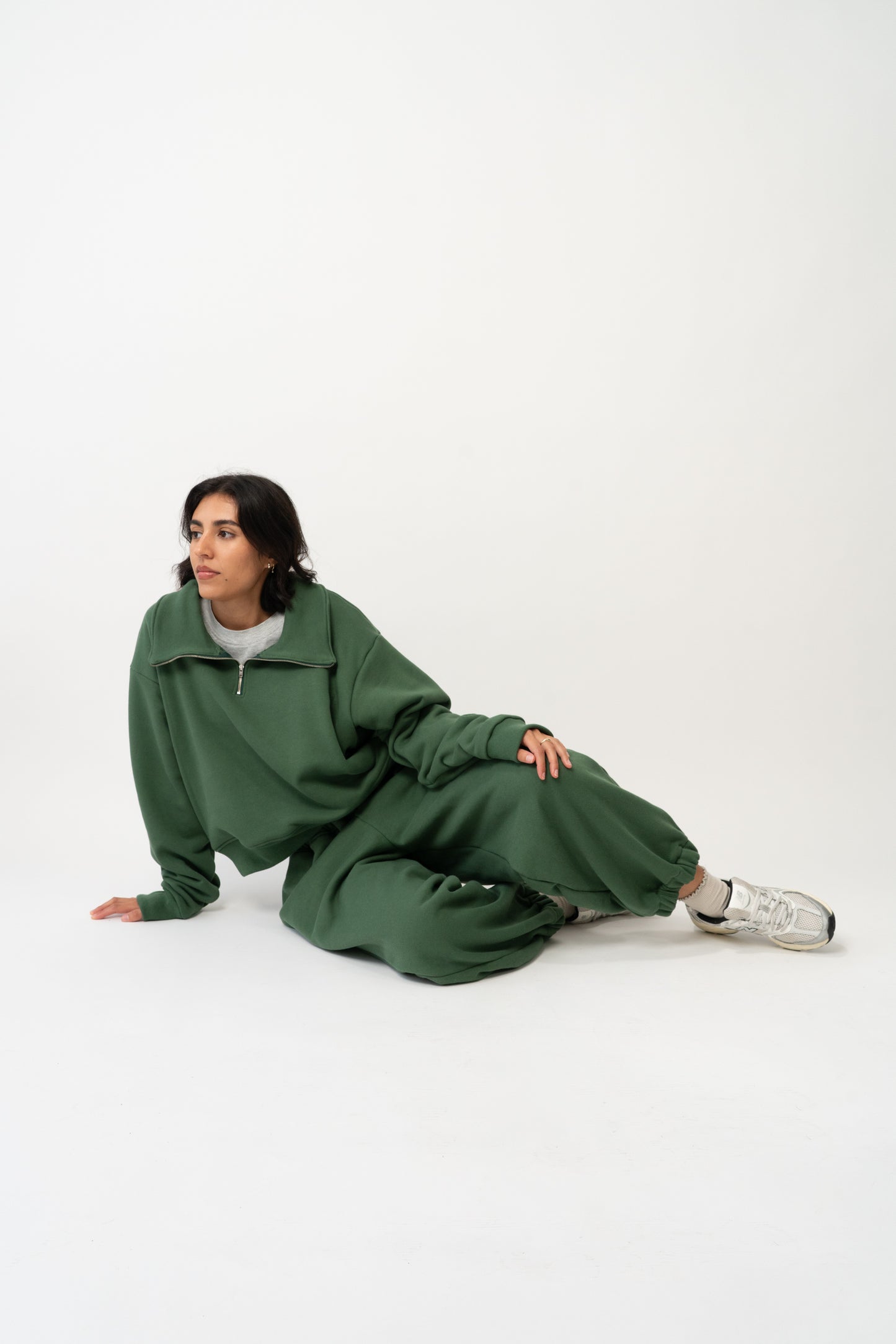 Levi Quarter Zip Hunter Green