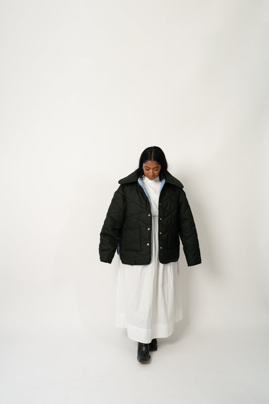 Elias Quilted Jacket Dark Green