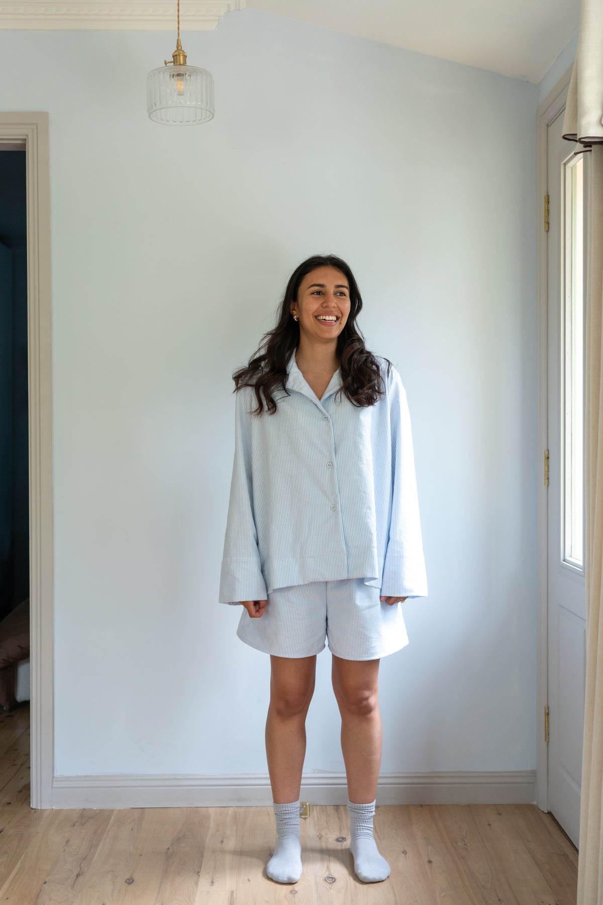 Shiloh Set Light Blue Stripe